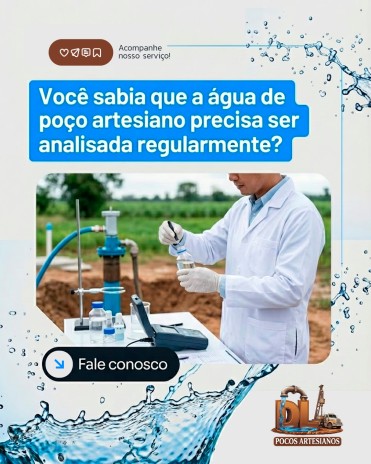 Você sabia que a água de poço artesiano precisa ser analisada regularmente?