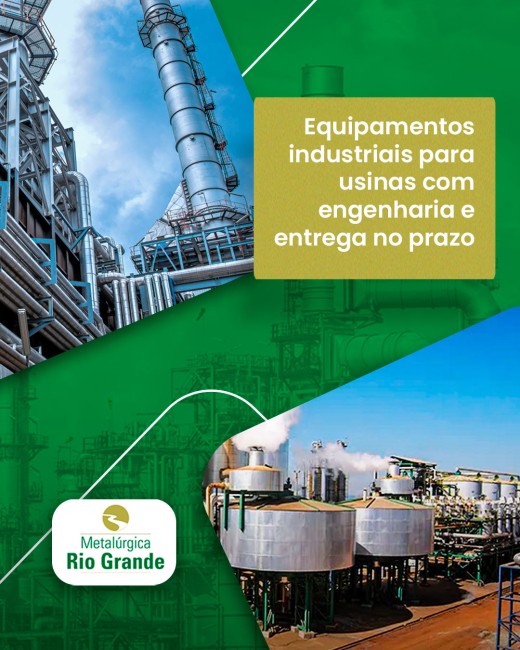 Equipamentos industriais para usinas com engenharia e entrega no prazo