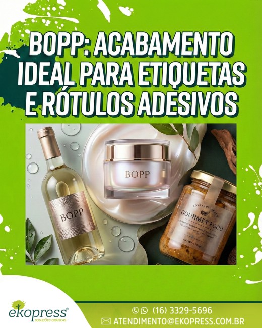 BOPP: acabamento ideal para etiquetas e rótulos adesivos