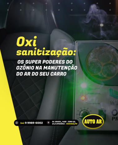 Oxi-sanitização: os super poderes do ozônio na manutenção do ar do seu carro
