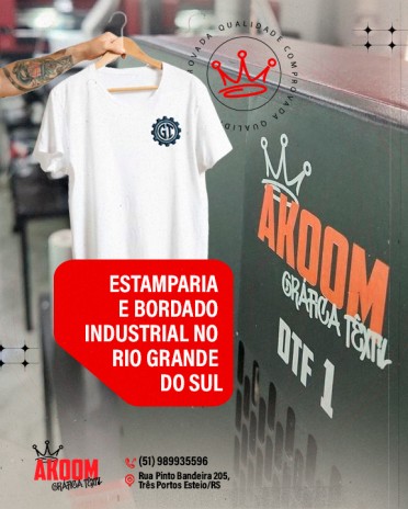 Estamparia e bordado industrial no Rio Grande do Sul