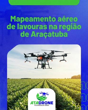 Mapeamento aéreo de lavouras na região de Araçatuba