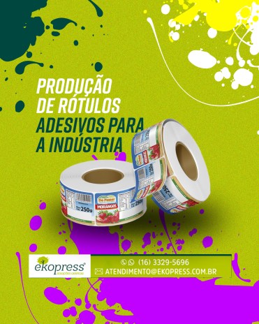 Produção de rótulos adesivos para a indústria