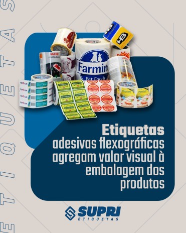 Etiquetas adesivas flexográficas agregam valor visual à embalagem dos produtos
