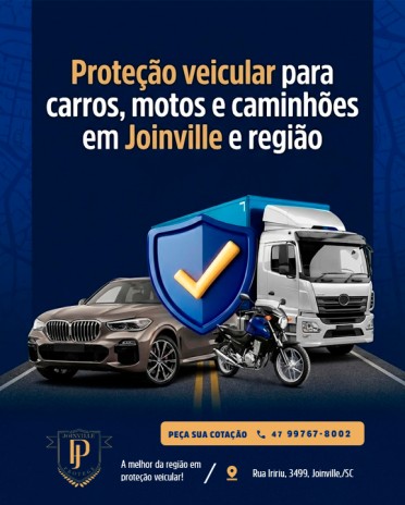 Proteção veicular para carros, motos e caminhões em Joinville e região