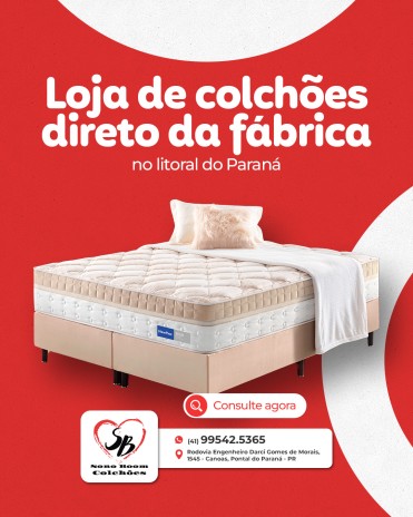 Loja de colchões direto da fábrica no litoral do Paraná