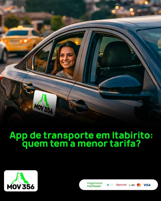 App de transporte em Itabirito: quem tem a menor tarifa?