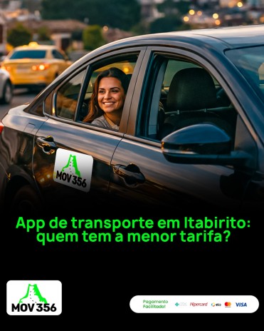App de transporte em Itabirito: quem tem a menor tarifa?