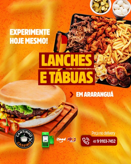 Lanches e Tábuas Deliciosas em Araranguá Experimente Hoje