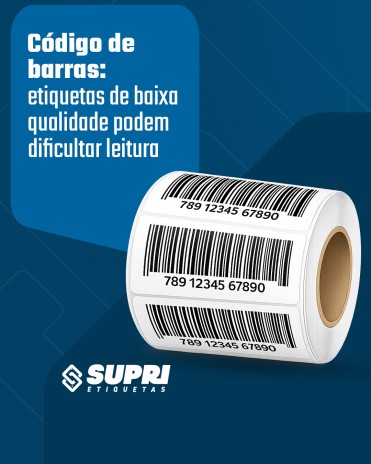 Código de barras: etiquetas de baixa qualidade podem dificultar leitura