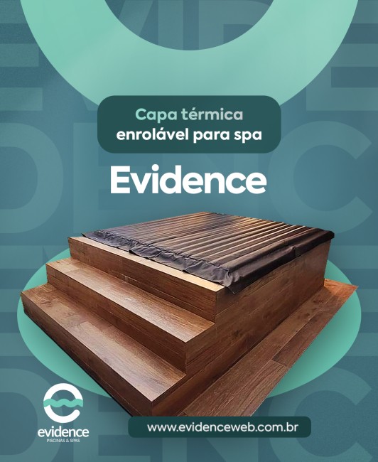 Capa térmica enrolável para spa Evidence