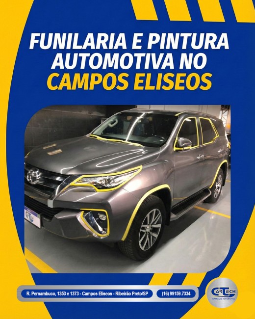 Funilaria e pintura automotiva no Campos Eliseos