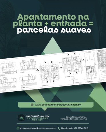 Apartamento na planta + entrada = parcelas suaves