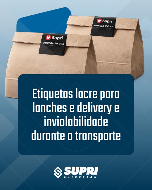 Etiquetas lacre para lanches e delivery e inviolabilidade durante o transporte
