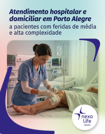 Atendimento hospitalar e domiciliar em Porto Alegre a pacientes com feridas de média e alta complexidade