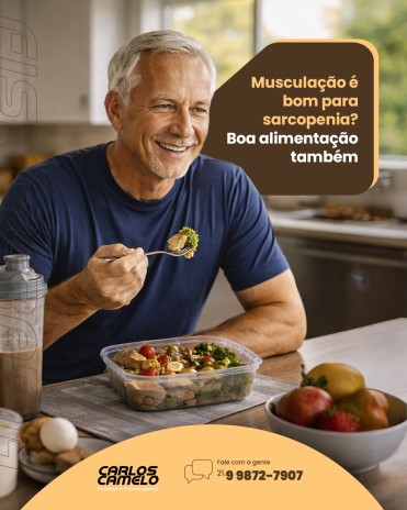 Musculação é bom para sarcopenia? Boa alimentação também