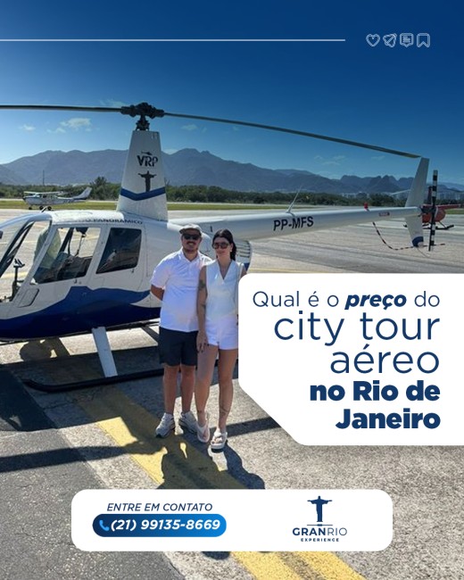 Qual é o preço do city tour aéreo no Rio de Janeiro