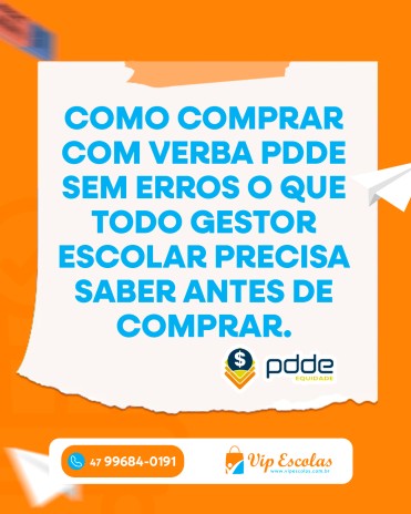 Como comprar com verba PDDE sem erros