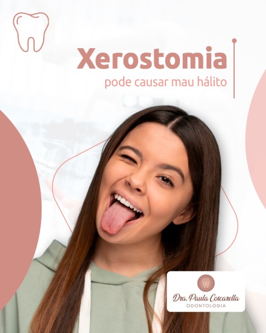 Xerostomia pode causar mau hálito