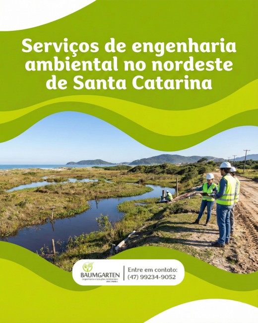 Serviços de engenharia ambiental no nordeste de Santa Catarina