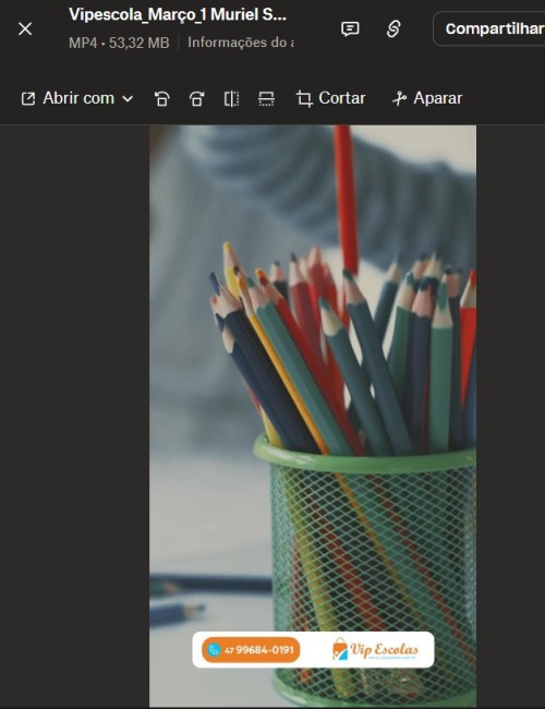 Vídeo (Muriel) -  https://www.dropbox.com/scl/fi/eyip9unh911l84fjyqhfc/Vipescola_Mar-o_1-Muriel-Soares.mp4?rlkey=qpfcje4xbwsax4q1lecb59d4y&st=2e3ulj04&dl=0