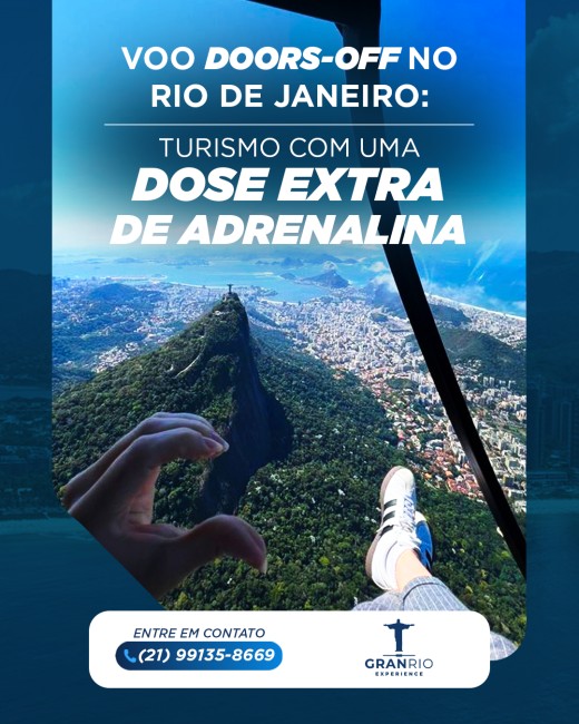 Voo doors-off no Rio de Janeiro: turismo com uma dose extra de adrenalina