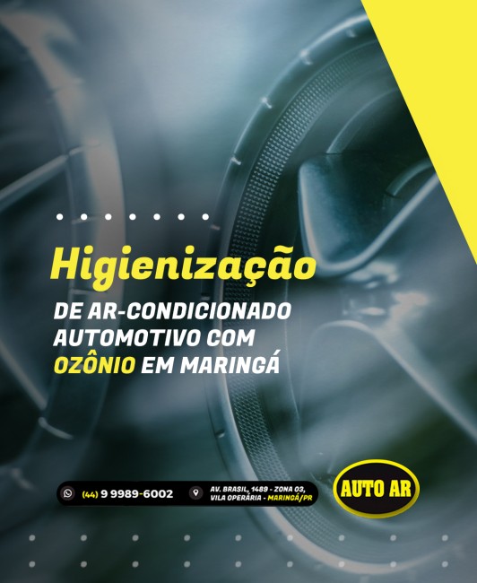 Higienização de ar-condicionado automotivo com ozônio em Maringá