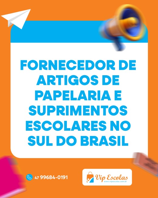 Fornecedor de artigos de papelaria e suprimentos escolares no Sul do Brasil