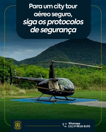 Para um city tour aéreo seguro, siga os protocolos de segurança