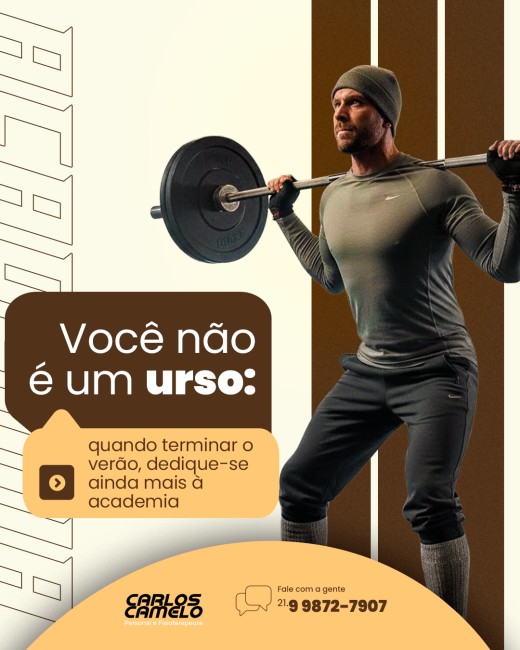Você não é um urso: quando terminar o verão, dedique-se ainda mais à academia