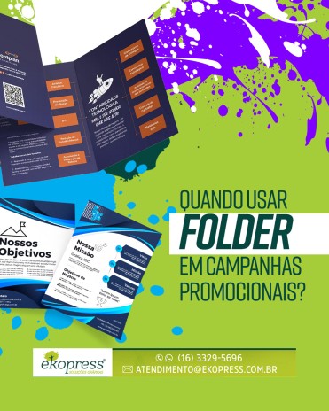 Quando usar folder em campanhas promocionais?