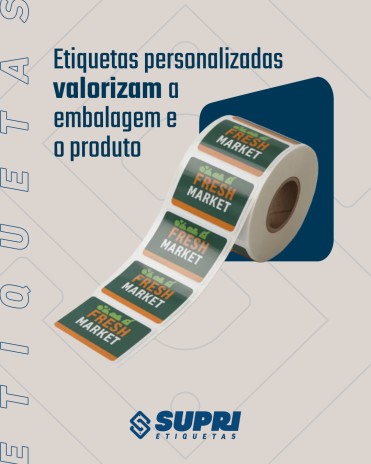 Etiquetas personalizadas valorizam a embalagem e o produto