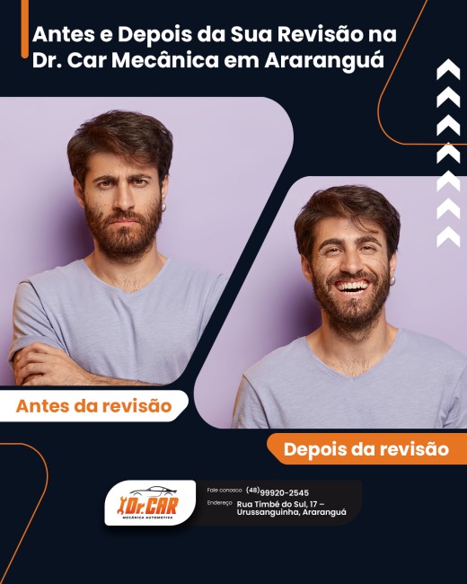 Antes e Depois da Sua Revisão na Dr. Car Mecânica em Araranguá