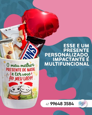 Esse é um presente personalizado, impactante e multifuncional