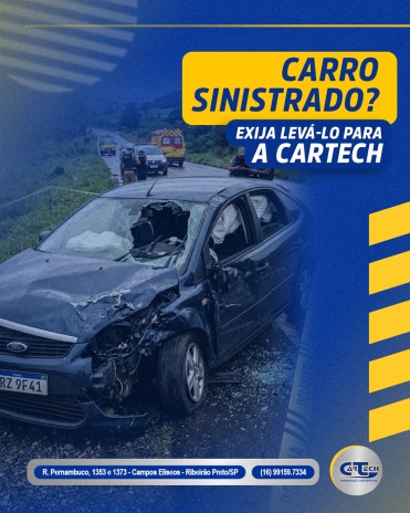 Carro sinistrado? Exija levá-lo para a Cartech