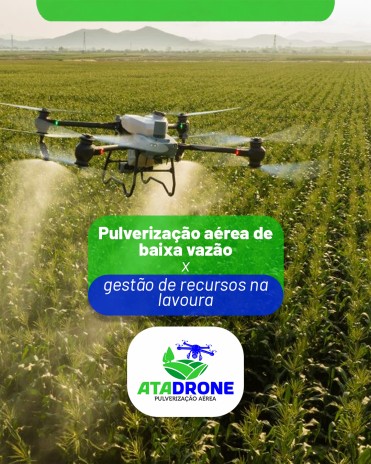 Pulverização aérea de baixa vazão x gestão de recursos na lavoura