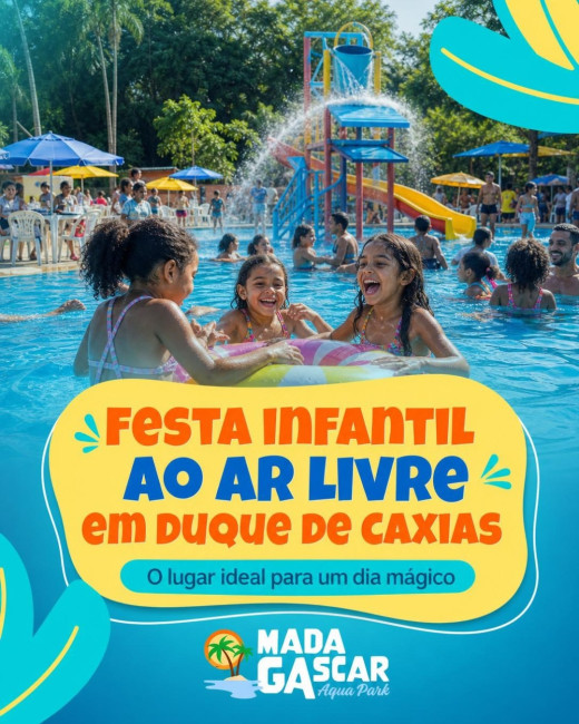 Festa infantil ao ar livre em Duque de Caxias