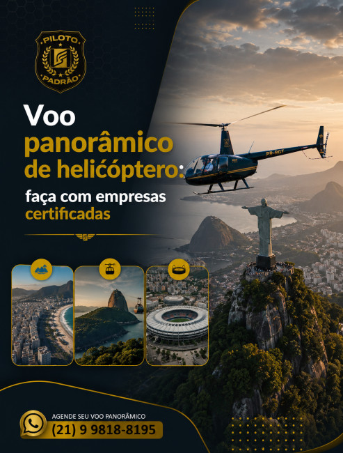 Voo panorâmico de helicóptero: faça com empresas certificadas
