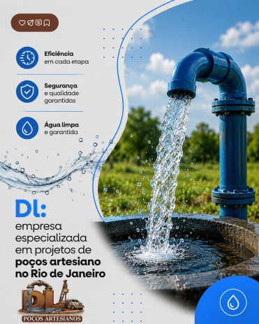 Dl: empresa especializada em projetos de poços  artesiano no Rio de Janeiro